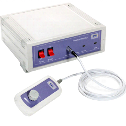 Neuroestimulador EMS con unidad principal, conmutador y mando