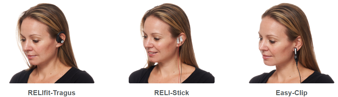 Accesorios taVNS: RELIfit-Tragus, RELI-Stick, Easy-Clip